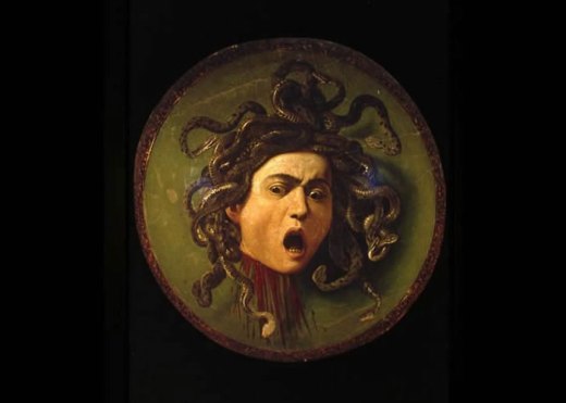 "Scudo con testa di Medusa", 1598 ca, Galleria degli Uffizi, Firenze