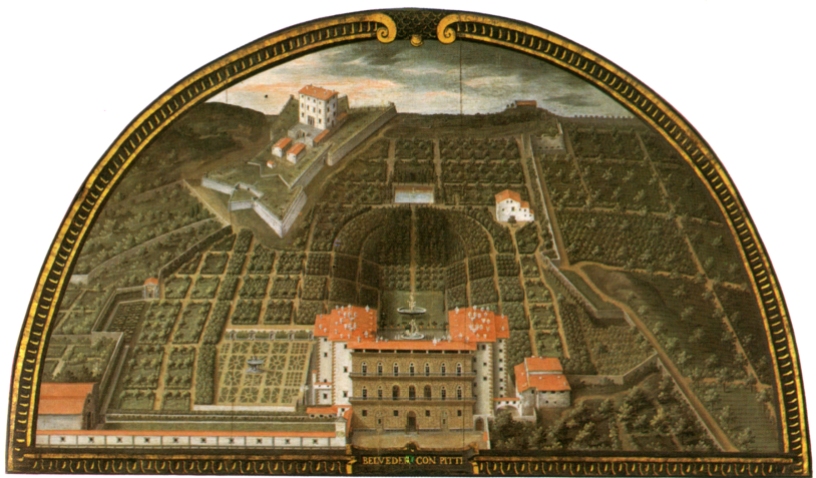 Lunetta rappresentante palazzo Pitti