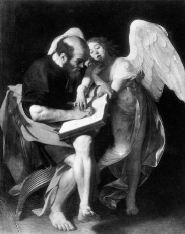 "San Matteo e l'angelo" (Prima versione), 1601