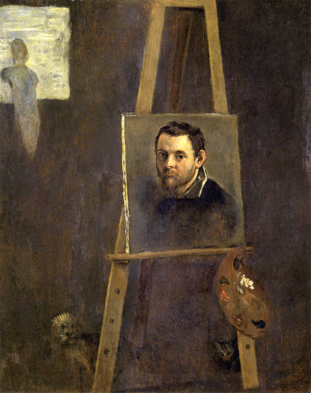Self-portrait_on_an_Easel_in_a_Workshop_by_Annibale_Carracci