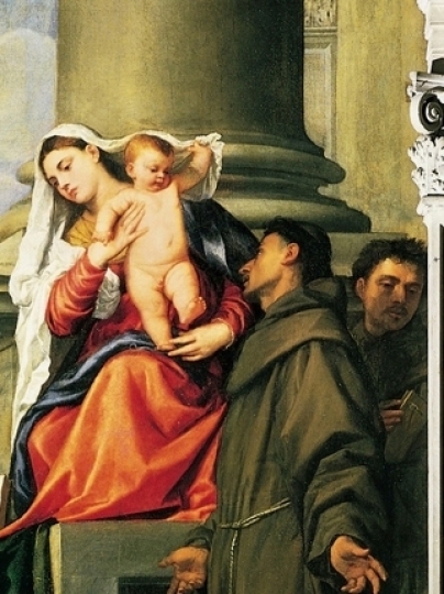 A partire da Sinistra: la Madonna col Bambino, San Francesco e San Antonio da Padova.